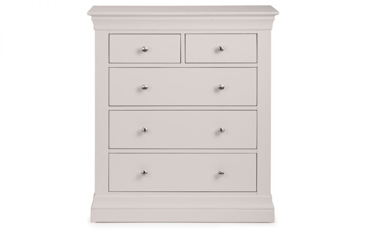 Clermont 3+2 Drawer Chest - Light Grey