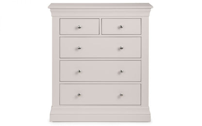 Clermont 3+2 Drawer Chest - Light Grey