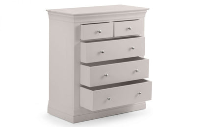 Clermont 3+2 Drawer Chest - Light Grey