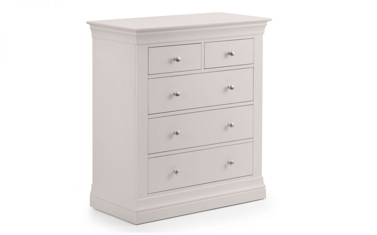 Clermont 3+2 Drawer Chest - Light Grey