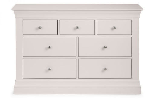 Clermont 4+3 Drawer Chest - Light Grey