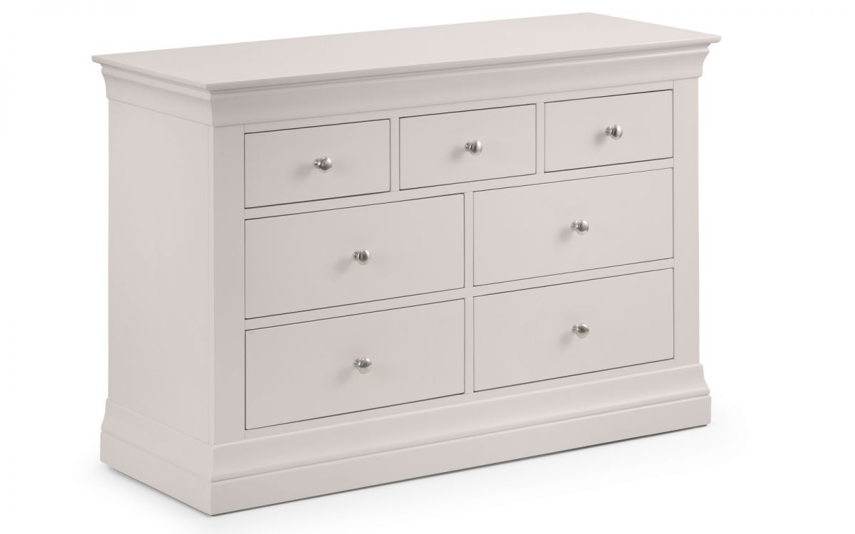 Clermont 4+3 Drawer Chest - Light Grey