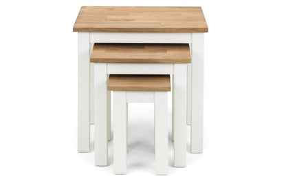 Coxmoor Nest of 3 Tables - Ivory & Oak