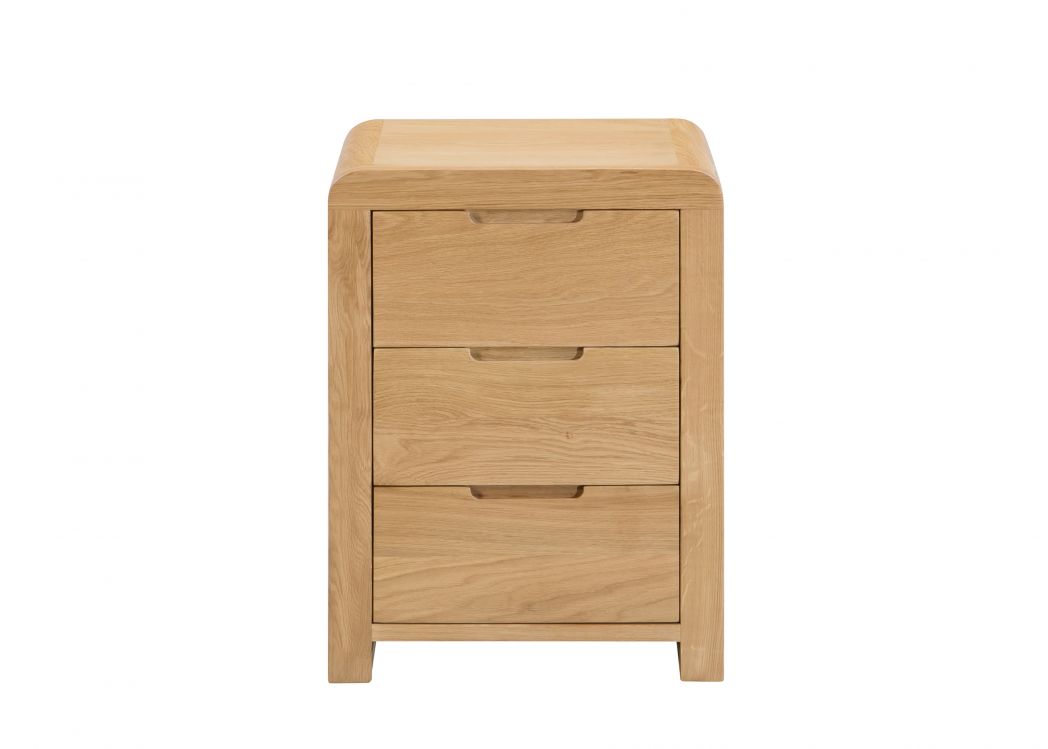 Curve 3 Drawer Bedside