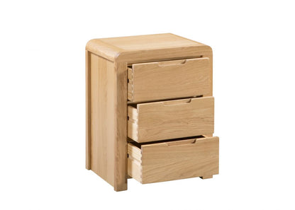 Curve 3 Drawer Bedside