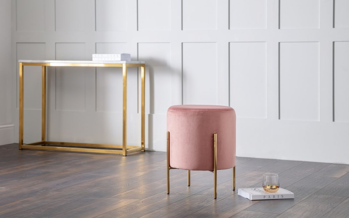 Harrogate Stool - Dusky Pink