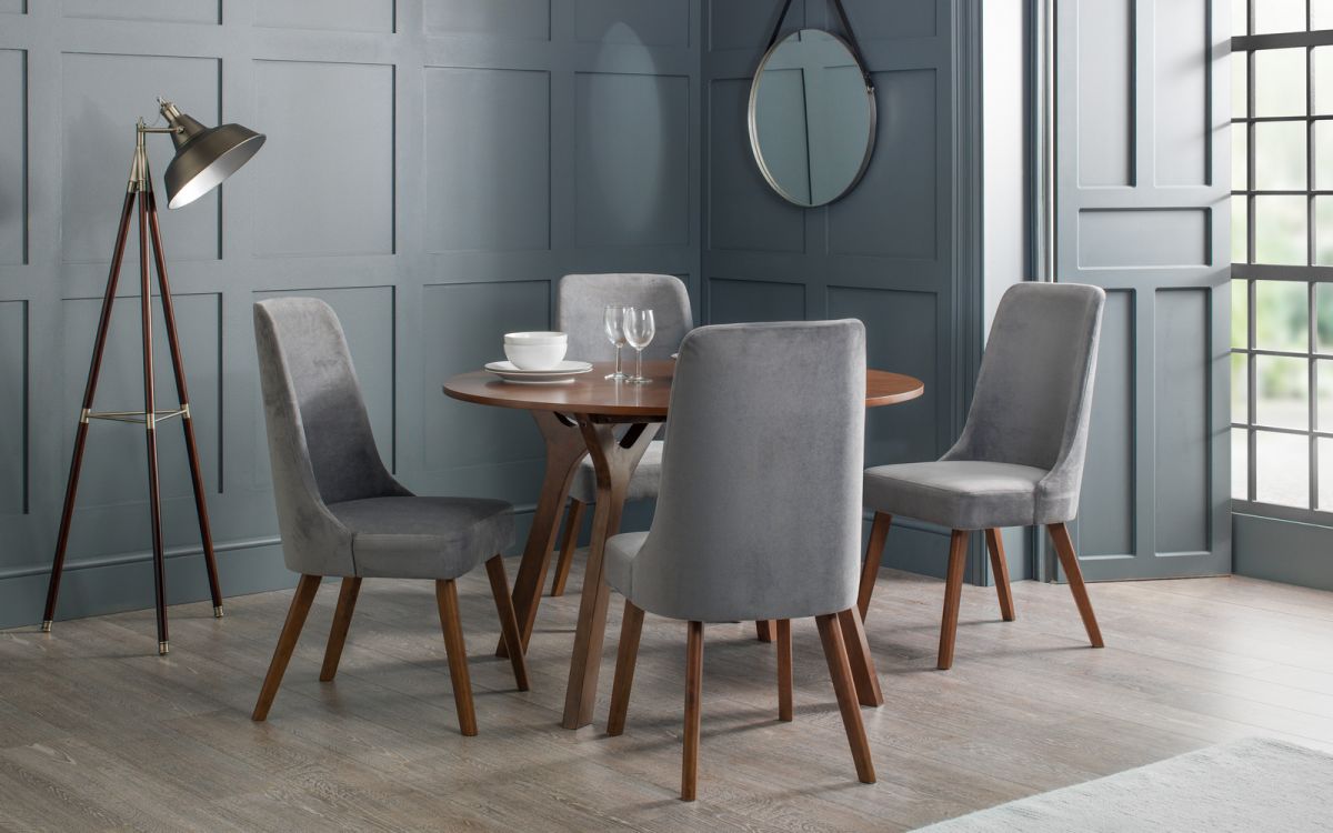 Huxley Chenille Dining Chair - Dusk Grey