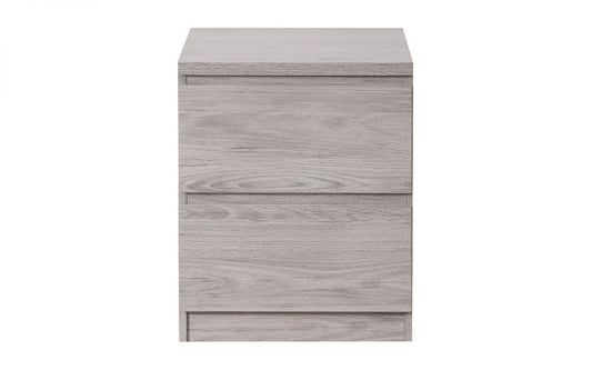 Jupiter 2 Drawer Bedside - Grey Oak