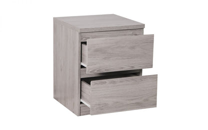 Jupiter 2 Drawer Bedside - Grey Oak