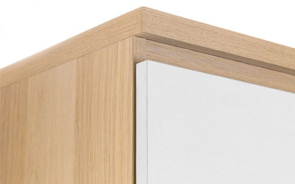 Jupiter 2 Door Wardrobe - White/Oak