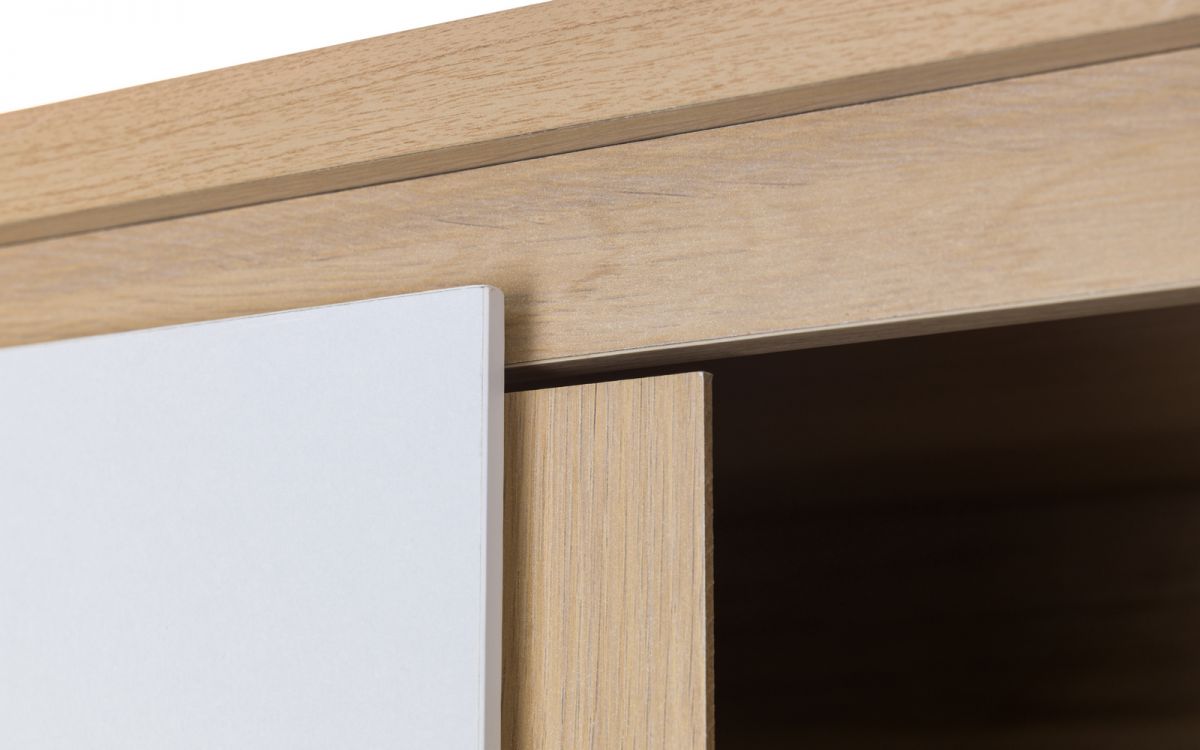 Jupiter 2 Door Wardrobe - White/Oak