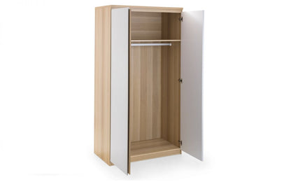 Jupiter 2 Door Wardrobe - White/Oak