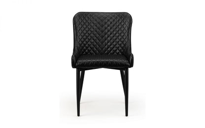 Luxe Faux Leather Dining Chair - Black