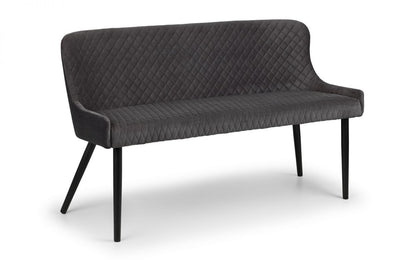 Luxe High Back Bench - Grey