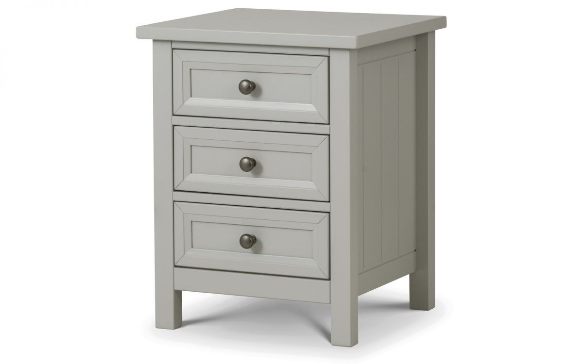 Maine 3 Drawer Bedside - Dove Grey