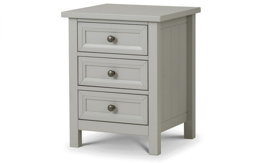 Maine 3 Drawer Bedside - Dove Grey