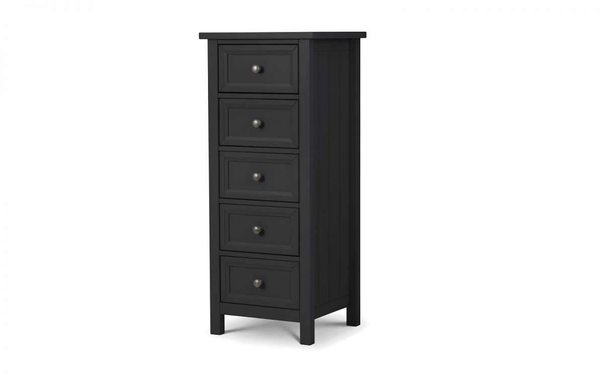 Maine 5 Drawer Tall Chest - Anthracite