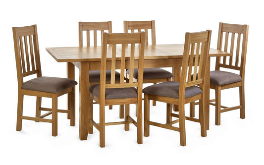 Mallory Extending Dining Table & 6 Mallory Dining Chairs - FSC MIX 70% (INT-COC-002320)