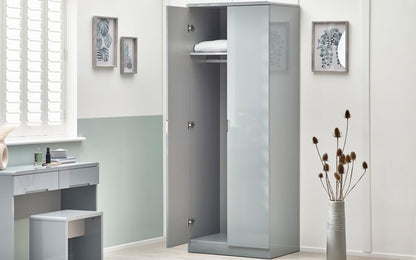 Manhattan 2 Door Wardrobe - Grey