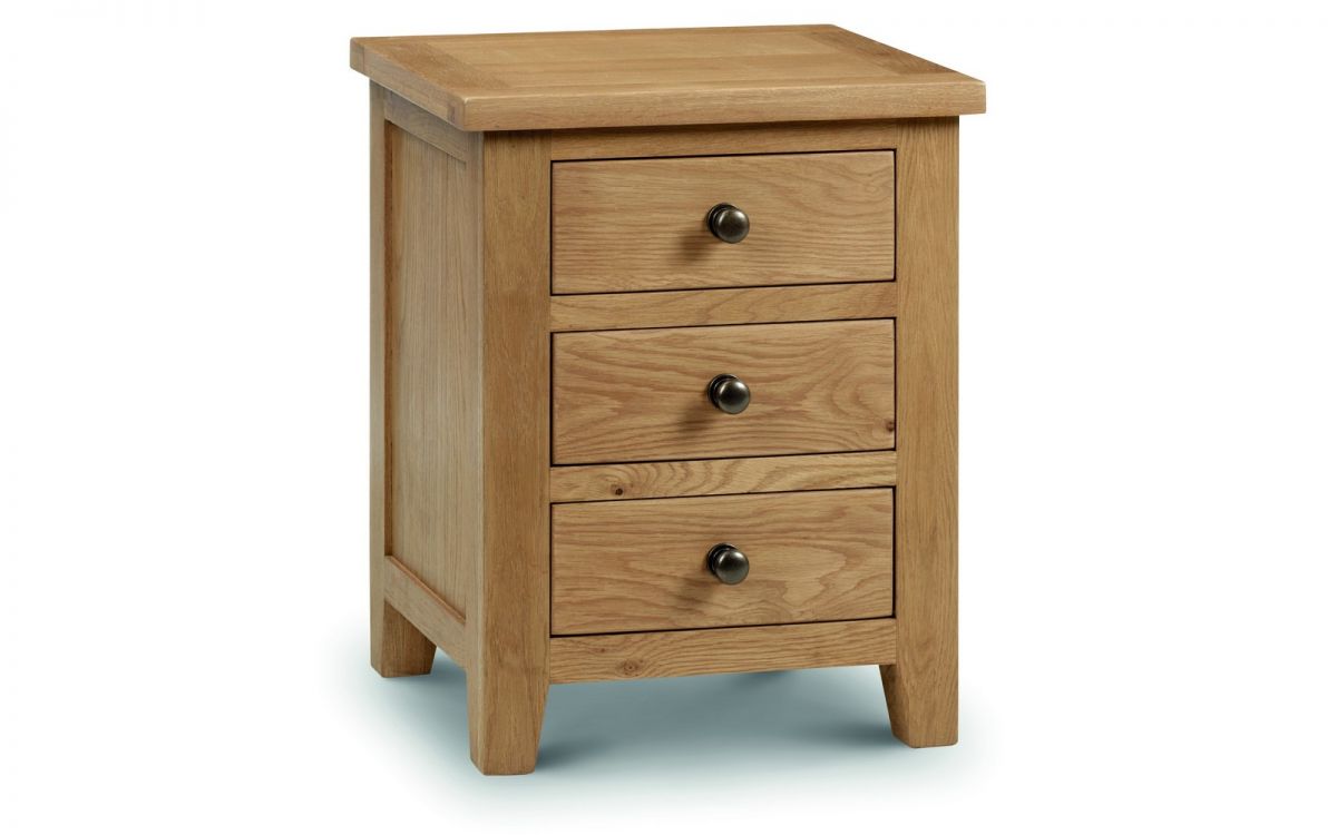 Marlborough Oak 3 Drawer Bedside