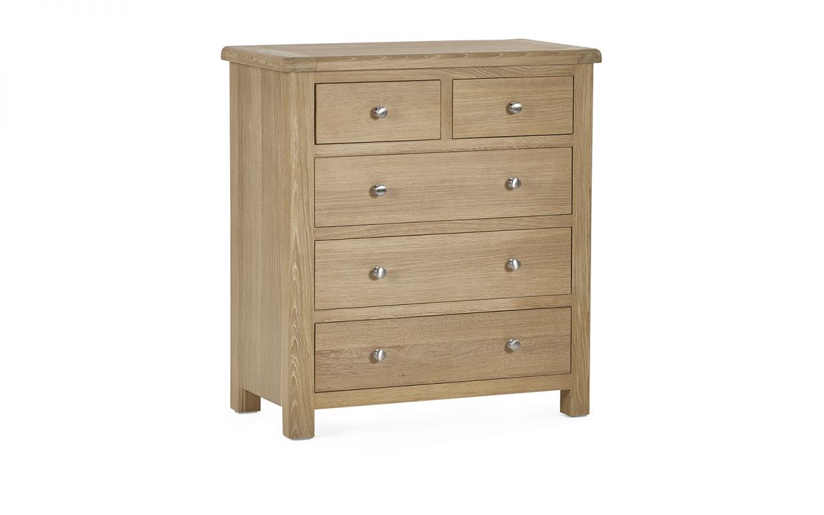 Memphis Limed Oak 3 + 2 Drawer Chest