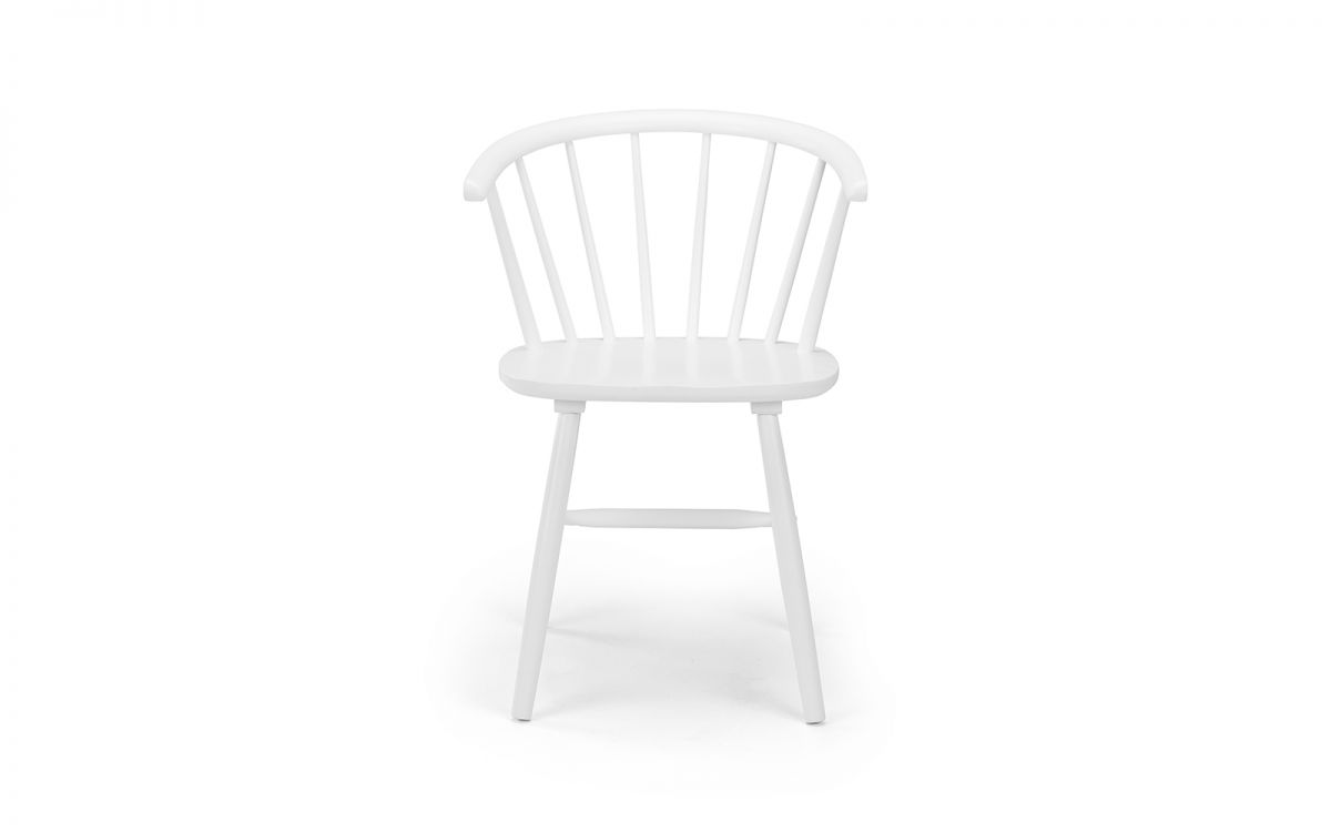 Modena Curved Back Dining Chair - White