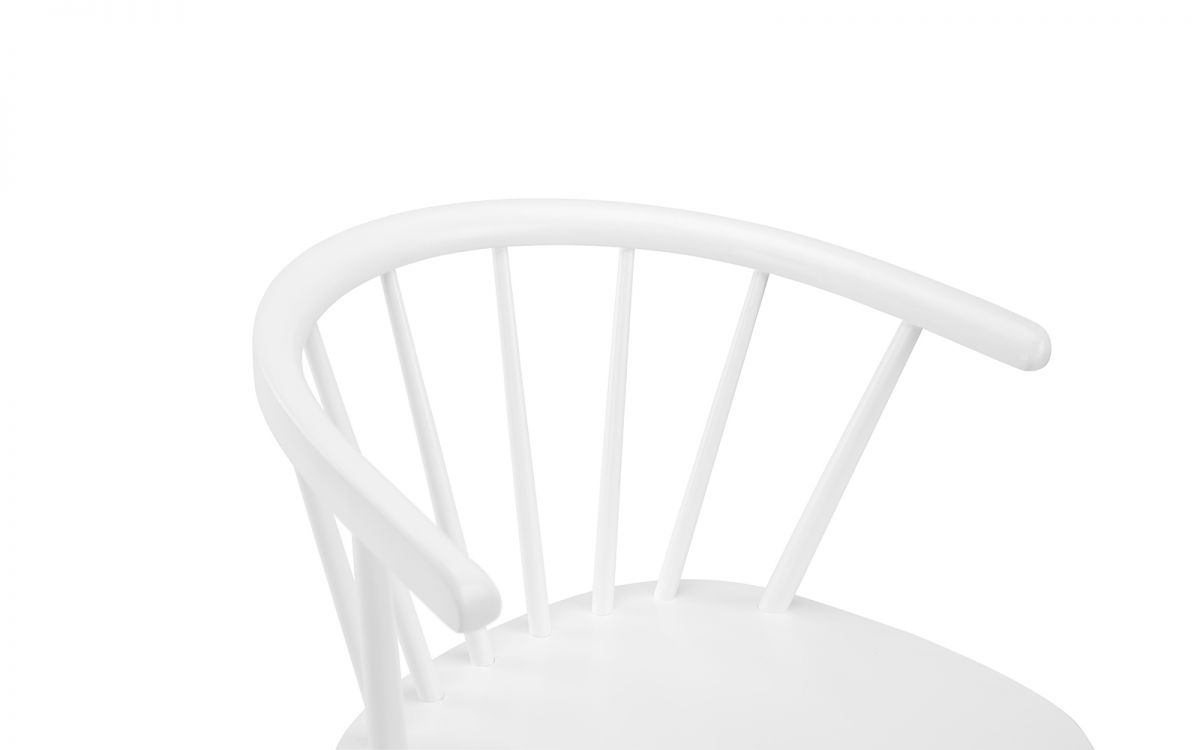 Modena Curved Back Dining Chair - White