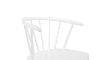 Modena Curved Back Dining Chair - White