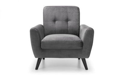 Monza Chair - Grey Velvet