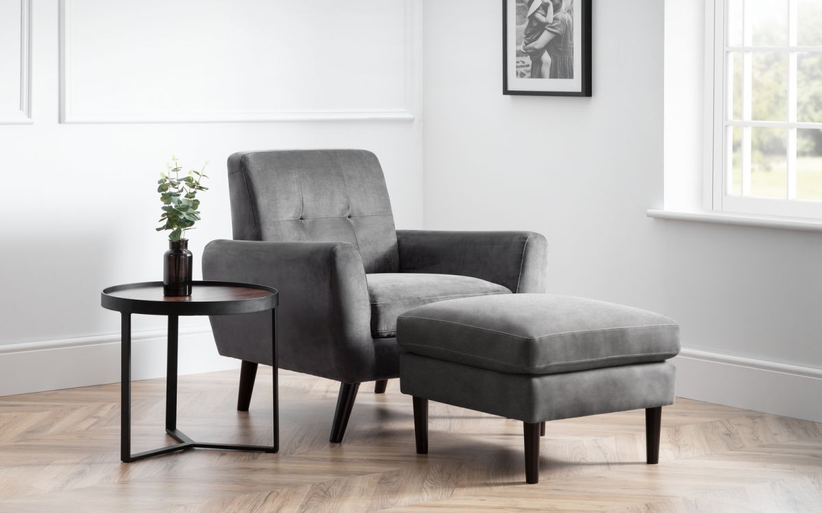 Monza Chair - Grey Velvet