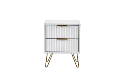 Murano 2 Drawer Bedside - Matte White