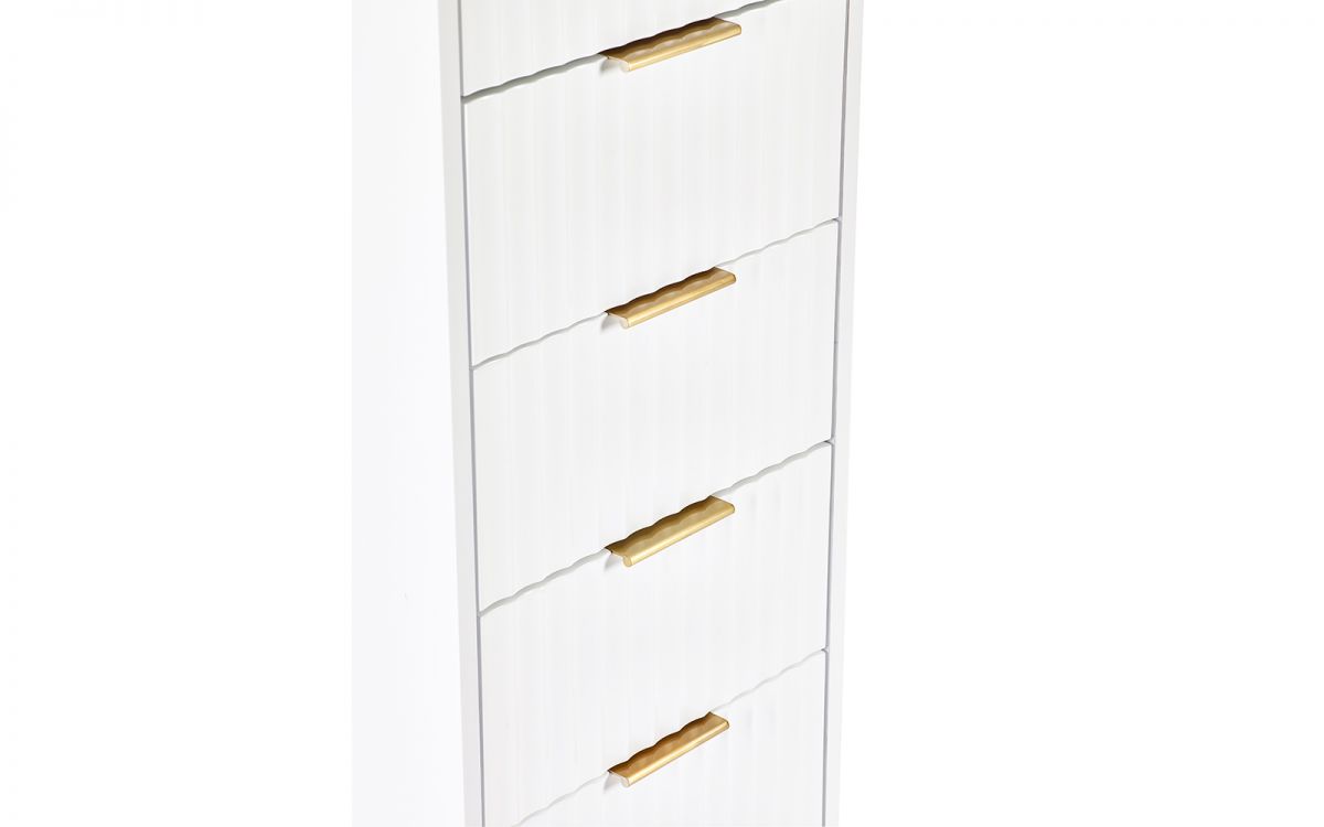 Murano 5 Drawer Tallboy - Matte White