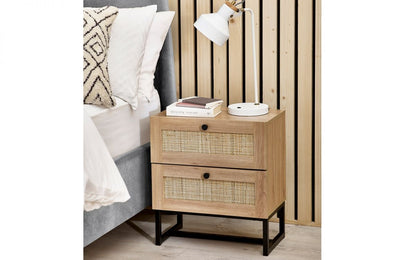 Padstow 2 Drawer Bedside - Oak