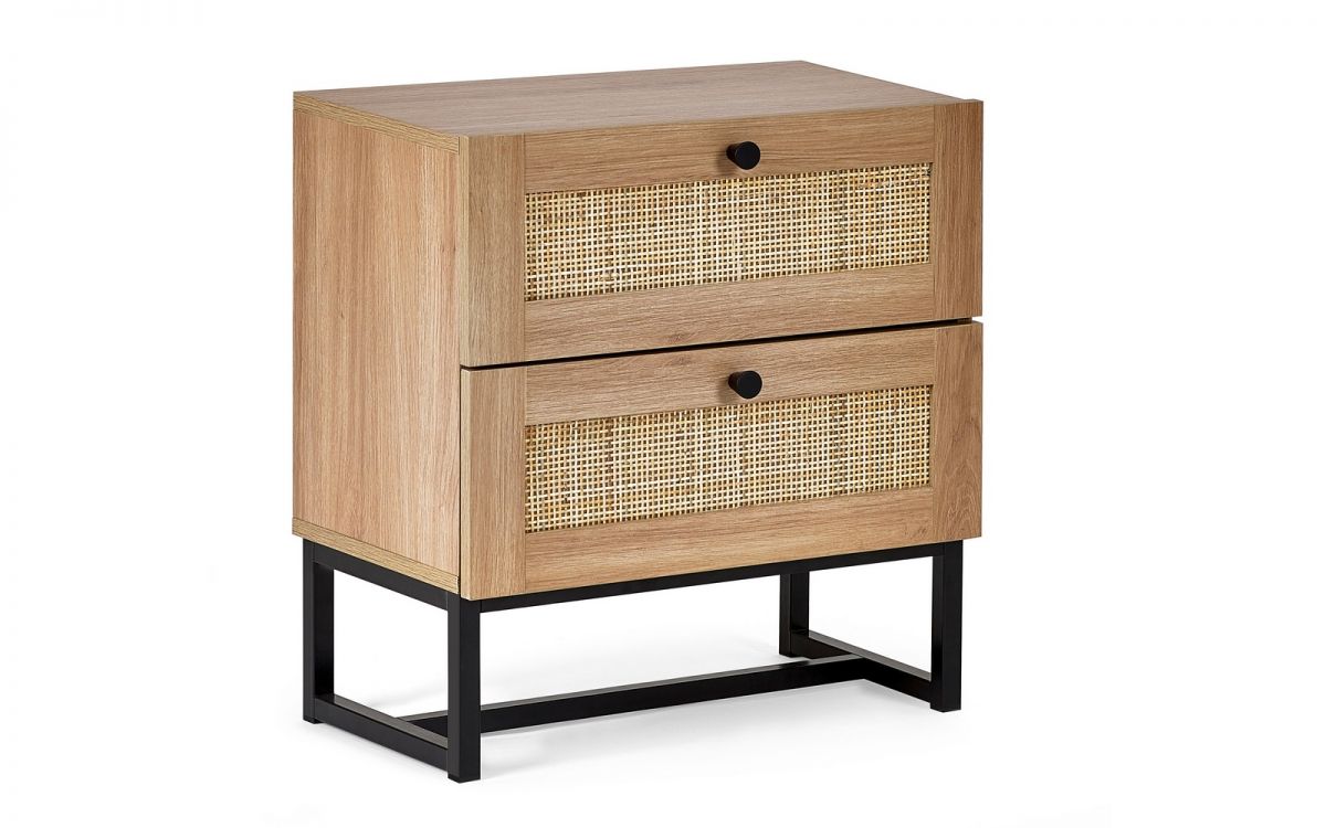 Padstow 2 Drawer Bedside - Oak