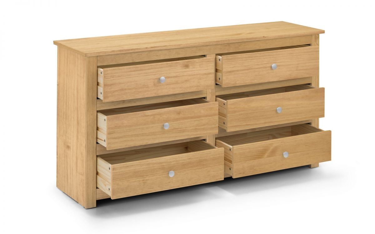 Radley 6 Drawer Chest - Waxed Pine