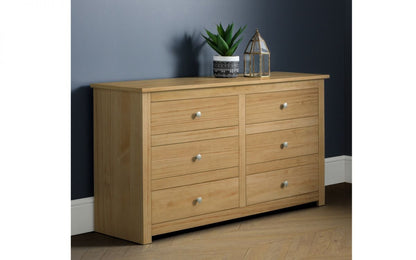 Radley 6 Drawer Chest - Waxed Pine