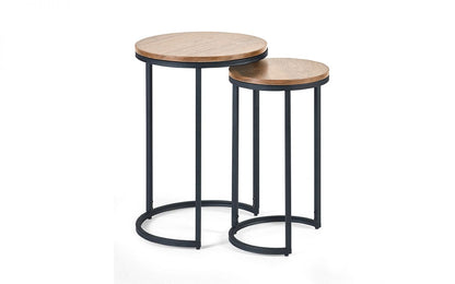 Tribeca Round Nesting Side Tables - Sonoma Oak