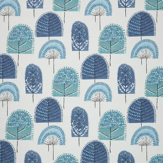Scandi Wood Indigo Curtain