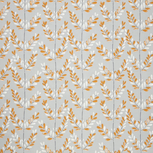 Scandi Sprig Tangerine Curtain