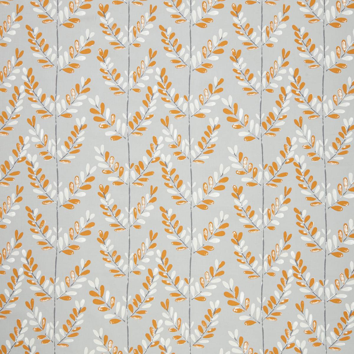 Scandi Sprig Tangerine Fabric