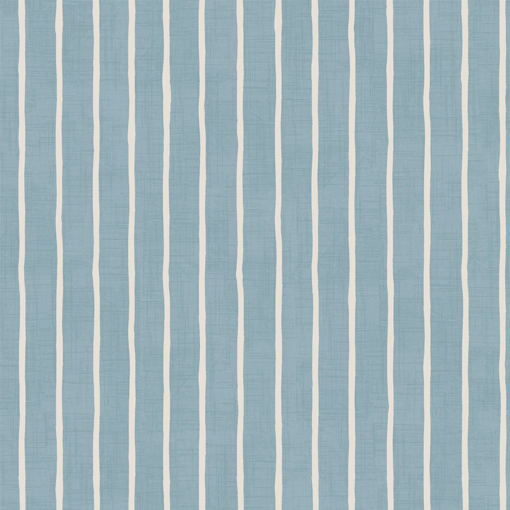 Pencil Stripe Ocean Fabric