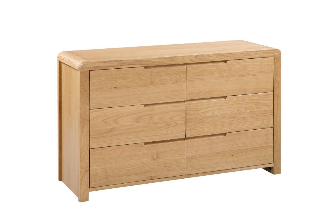 Curve 6 Drawer Wide Chest