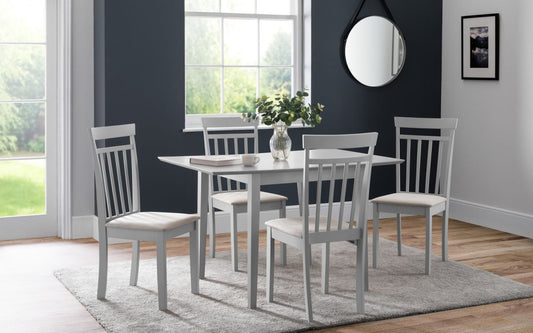 Rufford Dining Table & 4 Coast Chairs - Grey