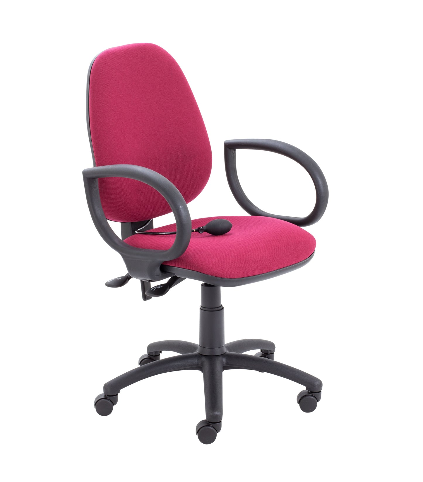 CALYPSO ERGO 2 LEVER WITH LUMBAR PUMP + FIXED ARMS CLARET