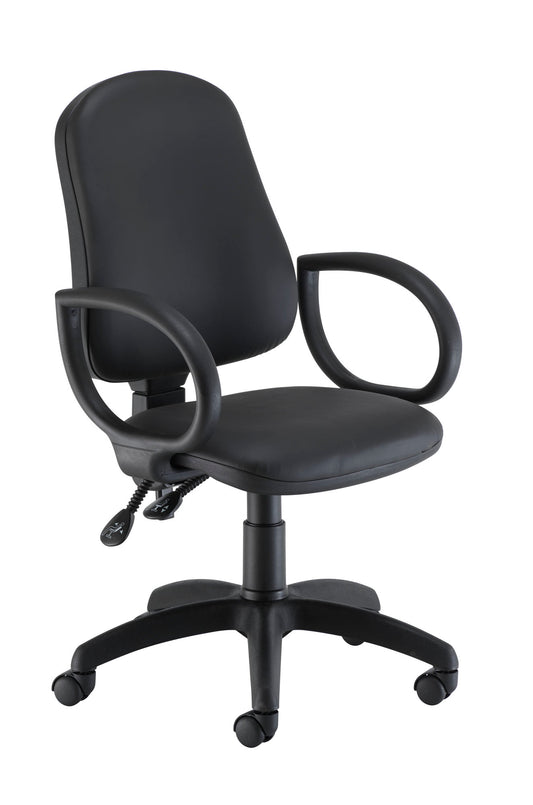 CALYPSO II HIGH BACK OPERATOR PU + FIXED ARMS