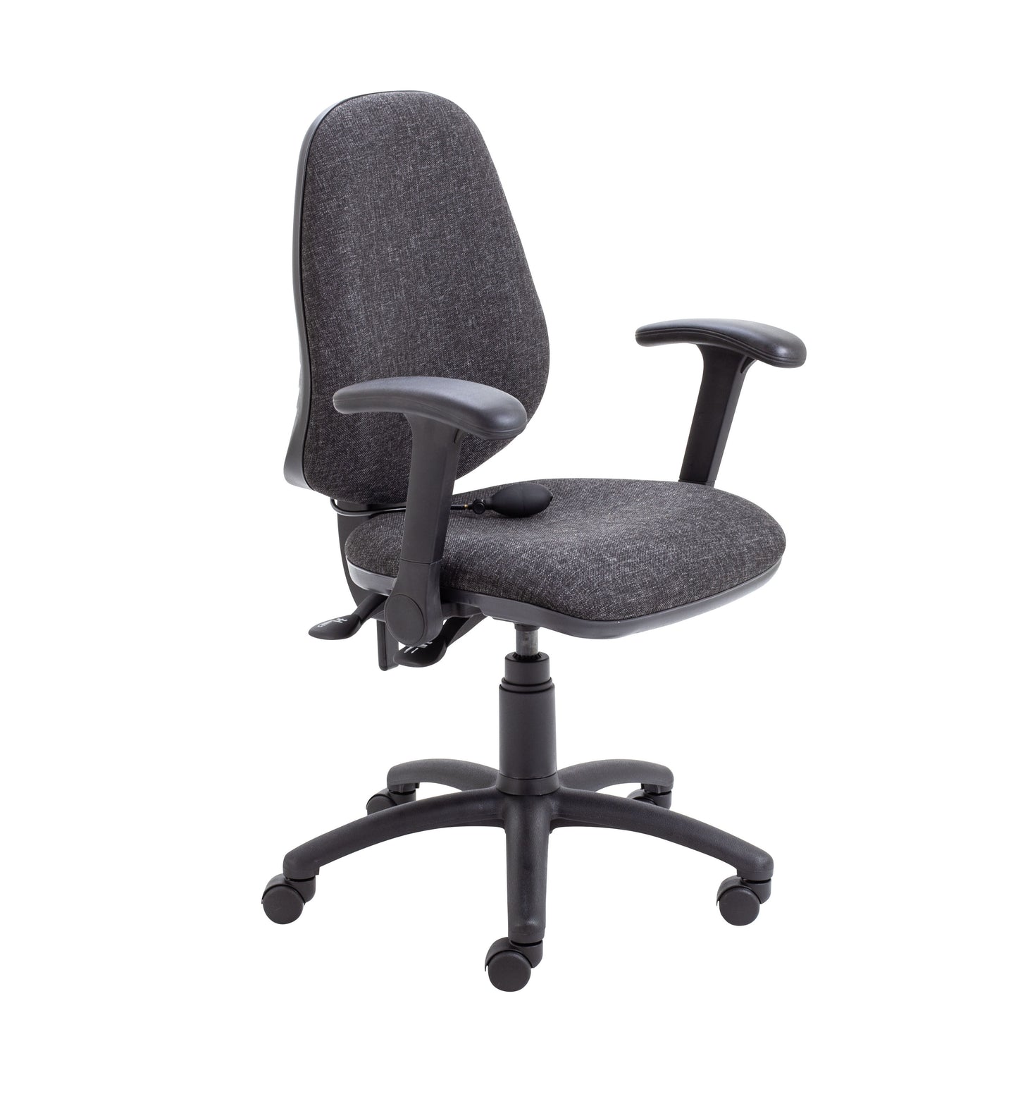 CALYPSO ERGO 2 LEVER WITH LUMBAR PUMP + FOLDING ARMS CHARCOAL