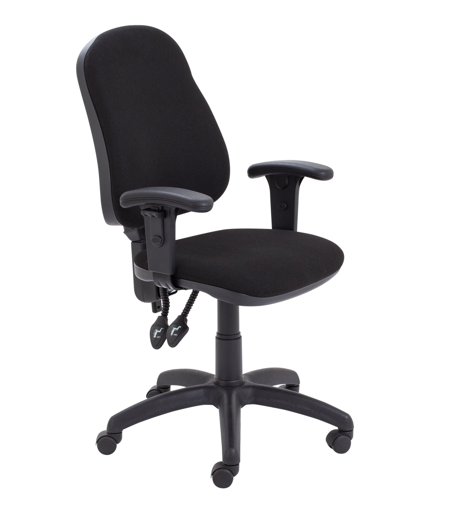 CALYPSO II HIGH BACK OPERATOR BLACK + ADJUSTABLE ARMS