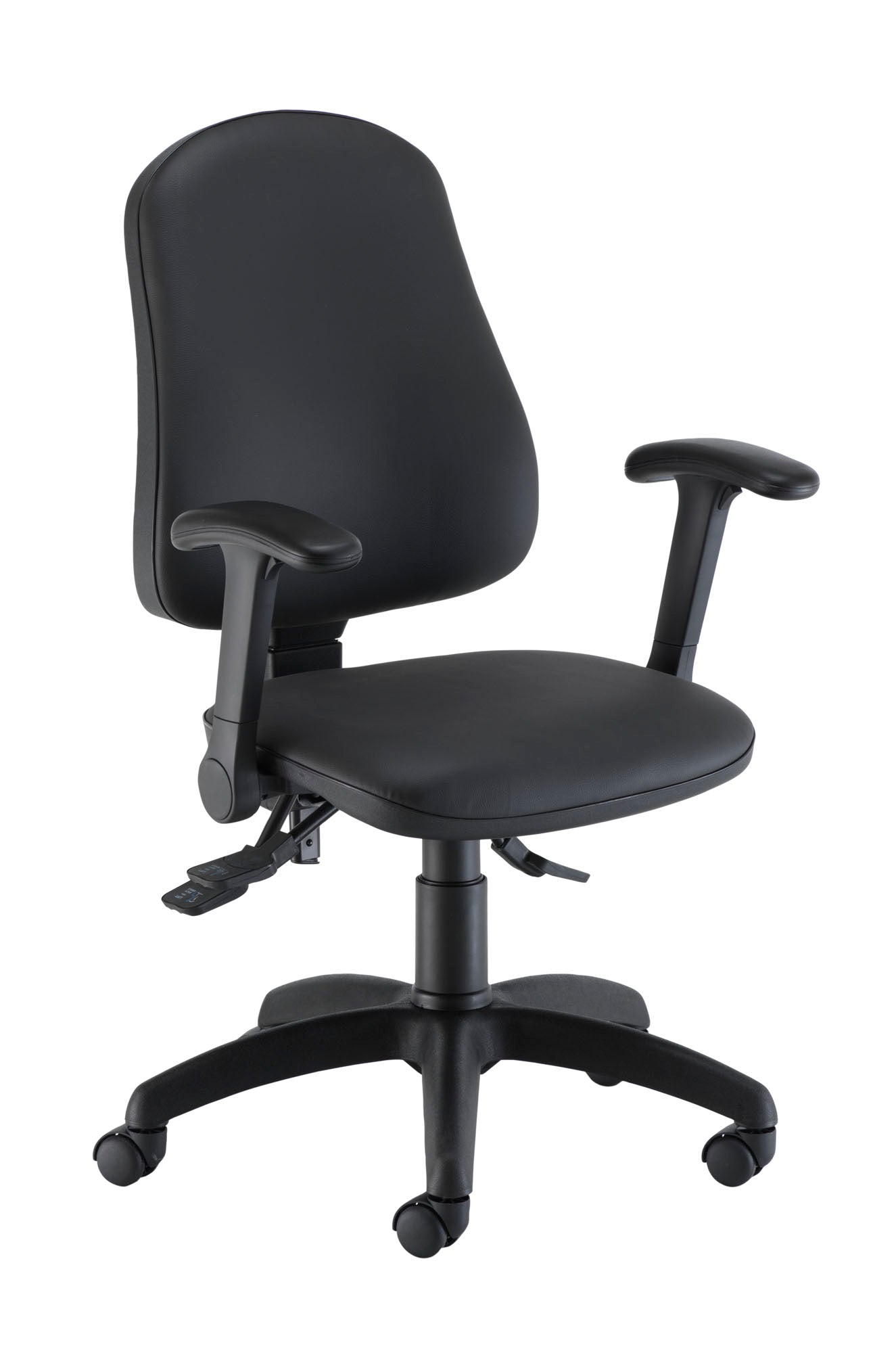 CALYPSO ERGO CHAIR WITH FOLDING ARMS - PU