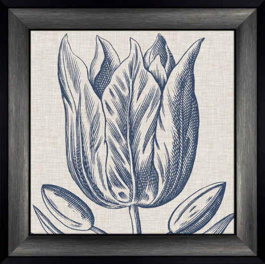 Indigo Floral on Linen II 9280B