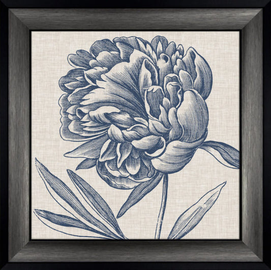 Indigo Floral on Linen III 9280C